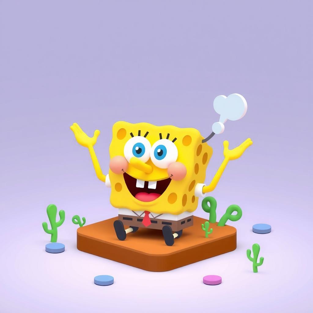 Spongebob isometric icon example