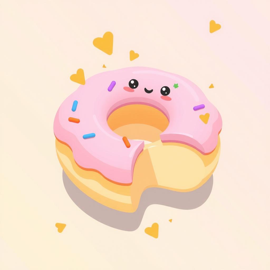 Donut isometric icon example